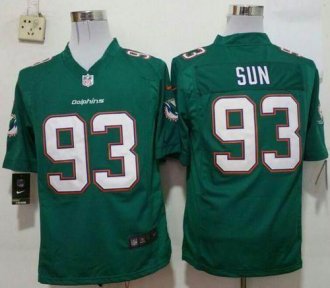 Nike Miami Dolphins #93 Ndamukong Suh Aqua Green Team Color Men's Stitched NFL Game Jersey