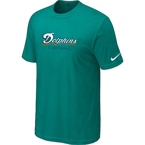 NEW NFL Miami Dolphins Sideline Legend Authentic Font Dri-fit T-Shirt Green