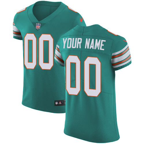 Nike NFL Miami Dolphins Vapor Untouchable Customized Elite Aqua Green Alternate Men's Jersey