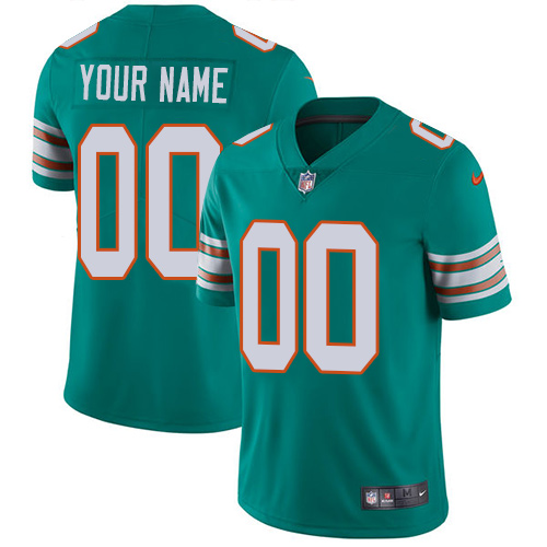 Nike NFL Miami Dolphins Vapor Untouchable Customized Elite Aqua Green Alternate Youth Jersey