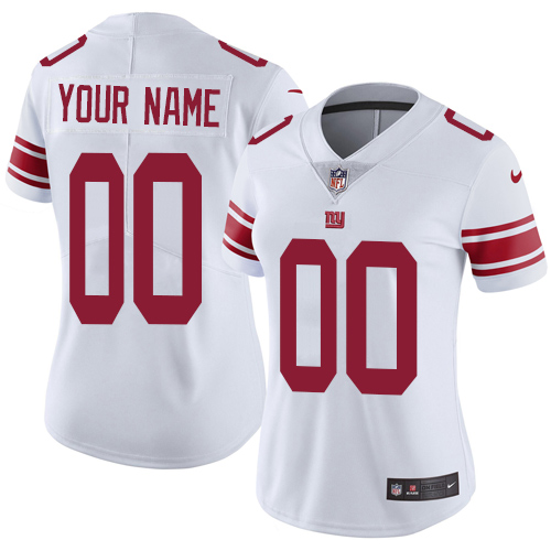 Nike NFL New York Giants Vapor Untouchable Customized Elite White Road Women's Jersey