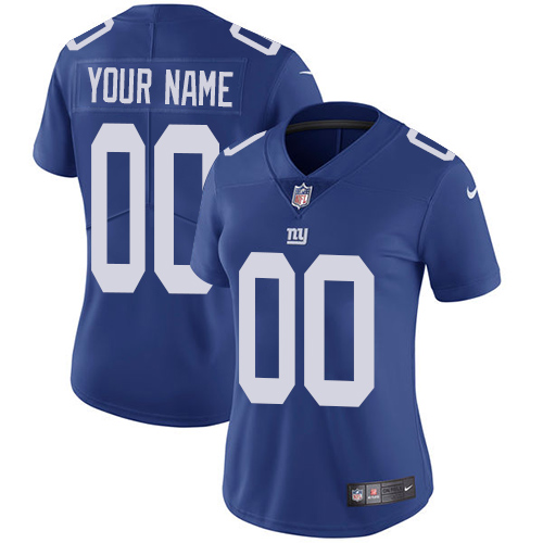 Nike NFL New York Giants Vapor Untouchable Customized Limited Royal Blue Home Women's Jersey