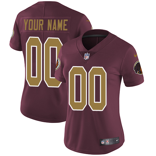 Nike NFL Washington Redskins Vapor Untouchable Customized 80th Anniversary Elite Burgundy Red Alternate Women's Jersey