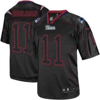 Nike New England Patriots #11 Julian Edelman Lights Out Black NFL Elite Jersey
