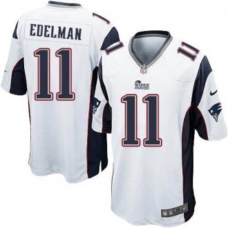 Nike New England Patriots #11 Julian Edelman White NFL Game Jersey