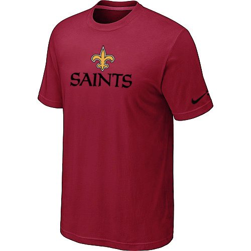 NEW NFL New Orleans Saints Authentic Logo T-Shirt Red