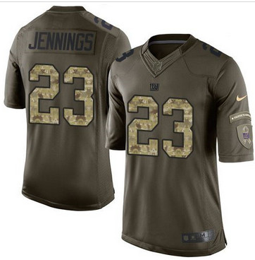 Nike New York Giants #23 Rashad Jennings Green Men's Stitched NFL Limited Salute to Service Jersey