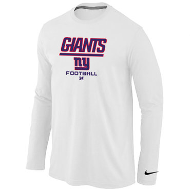 Nike New York Giants Critical Victory Long Sleeve T-Shirt White