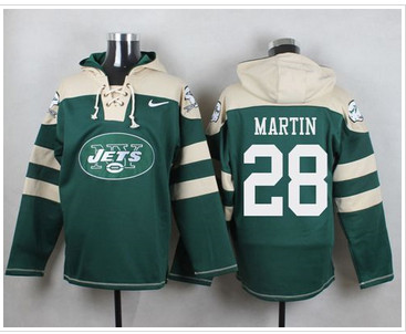 Nike New York Jets #28 Curtis Martin Green Player Pullover NFL Hoodie