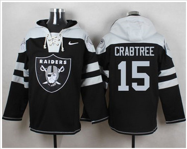 Nike Oakland Raiders #15 Michael Crabtree Black Player Pullover NFL Hoodie