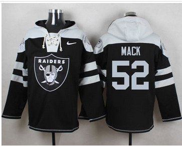 Nike Oakland Raiders #52 Khalil Mack Black Player Pullover NFL Hoodie