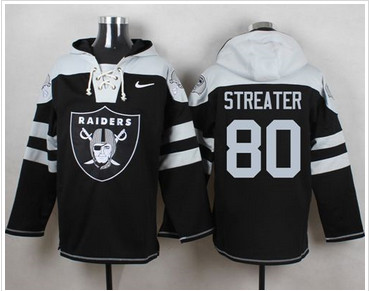 Nike Oakland Raiders #80 Rod Streater Black Player Pullover NFL Hoodie