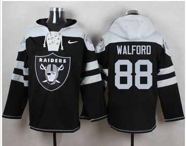 Nike Oakland Raiders #88 Clive Walford Black Player Pullover NFL Hoodie