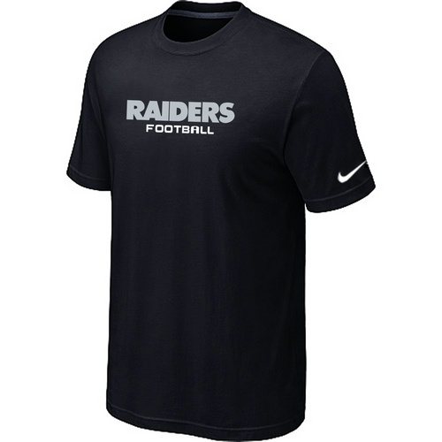 NEW NFL Oakland Raiders Sideline Legend Authentic Font Dri-fit T-Shirt Black