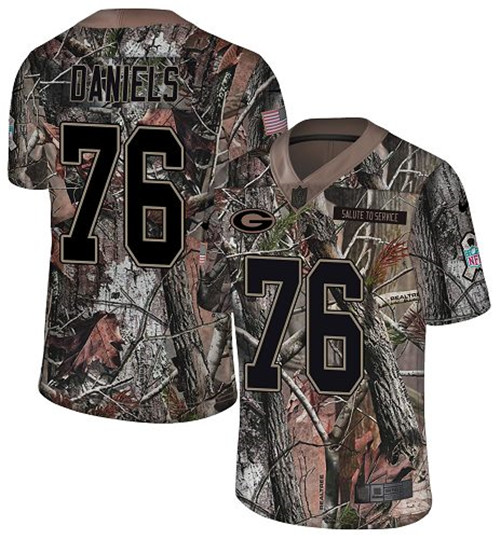 Nike Packers #76 Mike Daniels Camo Men's Stitched NFL Limited Rush Realtree Jersey