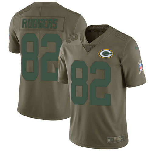 Nike Packers #82 Richard Rodgers Olive Men's Stitched NFL Limited 2017 Salute To Service Jersey