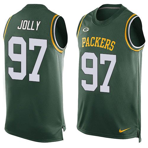 Nike Packers #97 Johnny Jolly Green Team Color Men's Stitched NFL Limited Tank Top Jersey