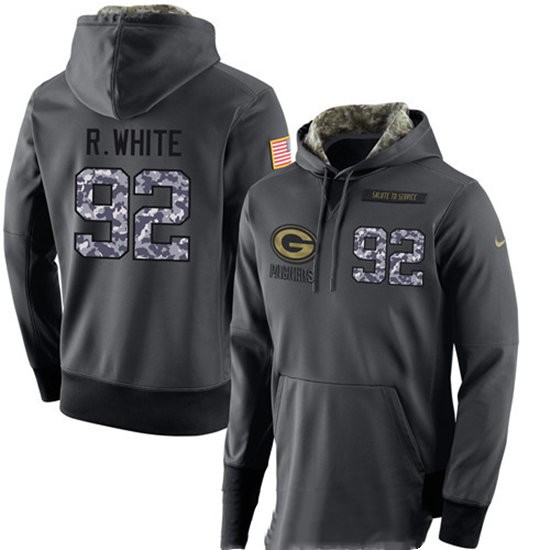 Nike Packers 92 Reggie White Anthracite Salute to Service Pullover Hoodie
