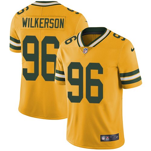 Nike Packers 96 Muhammad Wilkerson Yellow Vapor Untouchable Limited Jersey