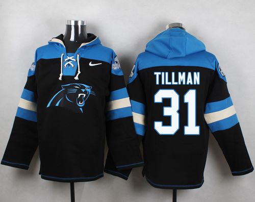 Nike Panthers #31 Charles Tillman Black Player Pullover NFL Hoodie
