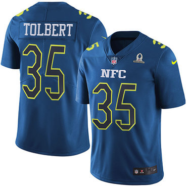 Nike Panthers #35 Mike Tolbert Navy Youth Stitched NFL Limited NFC 2017 Pro Bowl Jersey