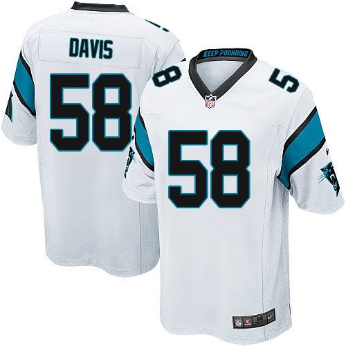 Nike Panthers #58 Thomas Davis White Youth Stitched NFL Elite Jersey