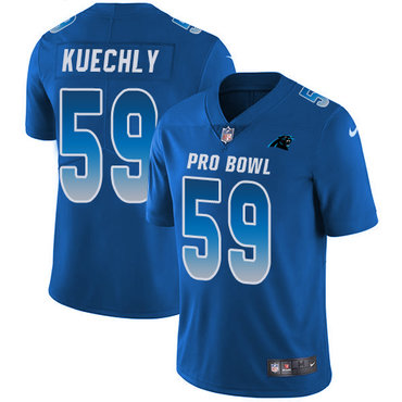 Nike Panthers #59 Luke Kuechly Royal Women's Stitched NFL Limited NFC 2018 Pro Bowl Jersey