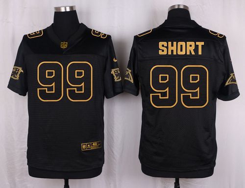 Nike Panthers #99 Kawann Short Pro Line Black Gold Collection Men's Stitched NFL Elite Jersey