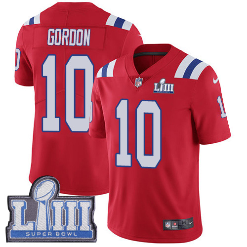Nike Patriots #10 Josh Gordon Red Alternate Super Bowl LIII Bound Youth Stitched NFL Vapor