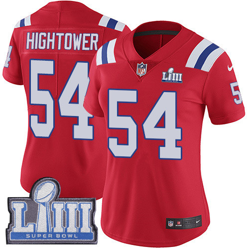 Nike Patriots #54 Dont'a Hightower Red Alternate Super Bowl LIII Bound Women's