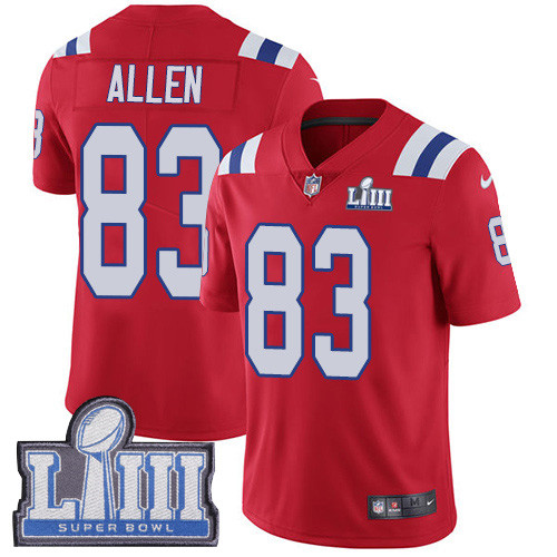 Nike Patriots #83 Dwayne Allen Red Alternate Super Bowl LIII Bound Youth Stitched NFL Vapor