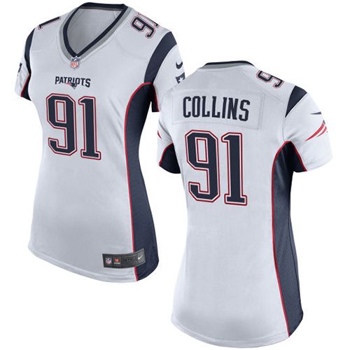 Nike Patriots #91 Jamie Collins White Women's Stitched NFL New Elite Jersey