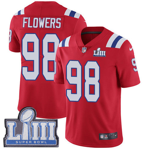 Nike Patriots #98 Trey Flowers Red Alternate Super Bowl LIII Bound Youth Stitched NFL Vapor