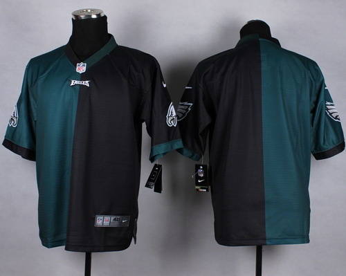 Nike Philadelphia Eagles Blank Green_Black Two Tone Elite Jersey
