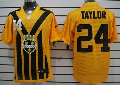 Nike Pittsburgh Steelers #12 Terry Bradshaw 1933 Yellow Throwback Jersey 