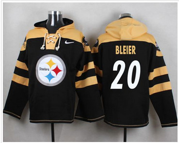 Nike Pittsburgh Steelers #20 Rocky Bleier Black Player Pullover NFL Hoodie