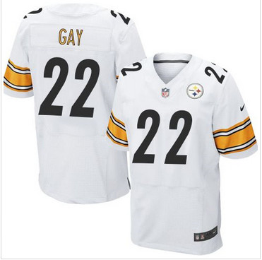 Nike Pittsburgh Steelers #22 William Gay White Men's Stitched NFL Elite Jersey