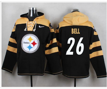 Nike Pittsburgh Steelers #26 Le'Veon Bell Black Player Pullover NFL Hoodie