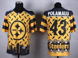 Nike Pittsburgh Steelers #43 Troy Polamalu Gold NFL Elite Noble Fashion Jersey