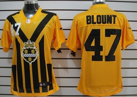 Nike Pittsburgh Steelers #56 LaMarr Woodley 1933 Yellow Throwback Jersey 