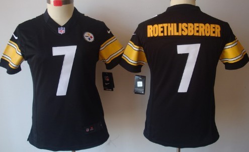 Nike Pittsburgh Steelers #7 Ben Roethlisberger White Limited Womens Jersey 
