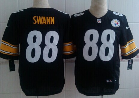 Nike Pittsburgh Steelers #88 Lynn Swann Black Elite Jersey
