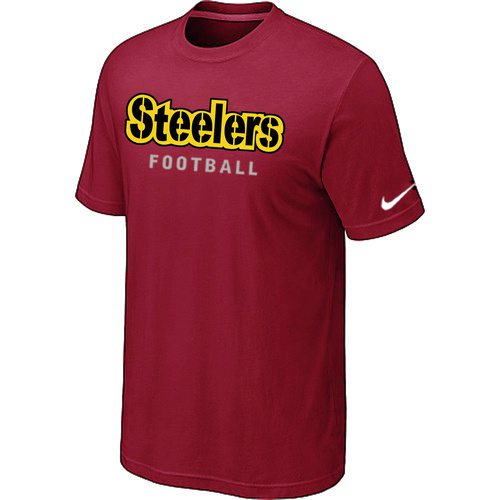 Nike Pittsburgh Steelers Sideline Legend Authentic Font T Shirt Red