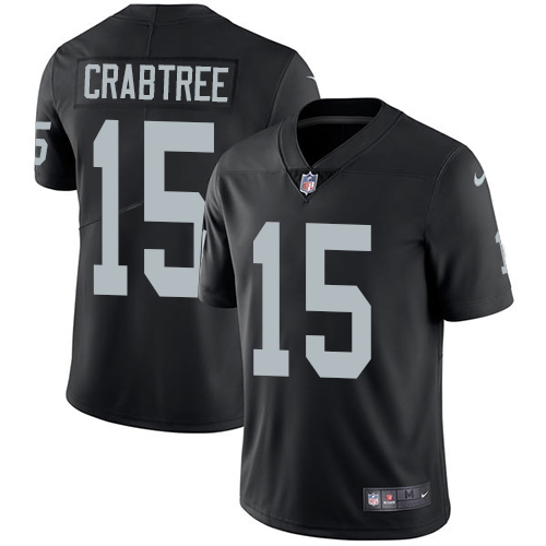 Nike Raiders #15 Michael Crabtree Black Team Color Youth Stitched NFL Vapor Untouchable Limited Jersey