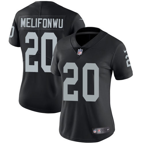 Nike Raiders #20 Obi Melifonwu Black Team Color Women's Stitched NFL Vapor Untouchable Limited Jersey