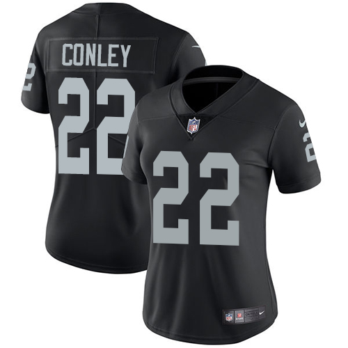 Nike Raiders #22 Gareon Conley Black Team Color Women's Stitched NFL Vapor Untouchable Limited Jersey