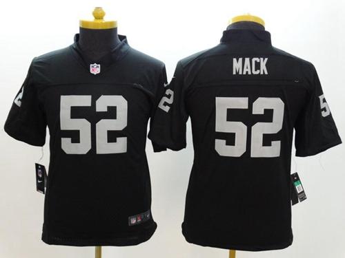 Nike Raiders #52 Khalil Mack Black Team Color Youth Stitched NFL Vapor Untouchable Limited Jersey