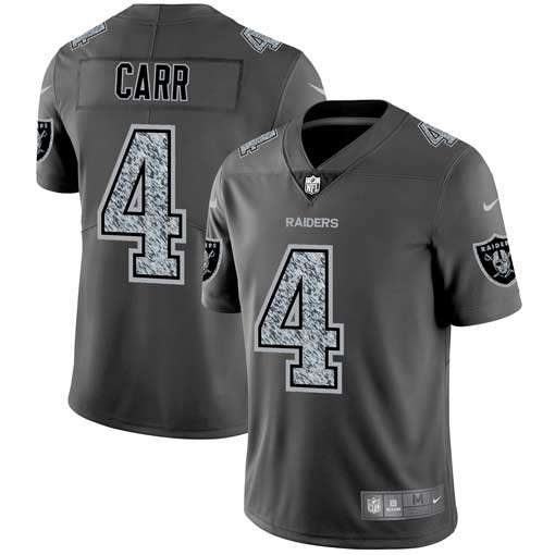 Nike Raiders 4 Derek Carr Gray Camo Vapor Untouchable Limited Jersey