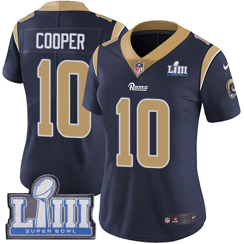 Nike Rams #10 Pharoh Cooper Navy Blue Team Color Super Bowl LIII Bound Women's