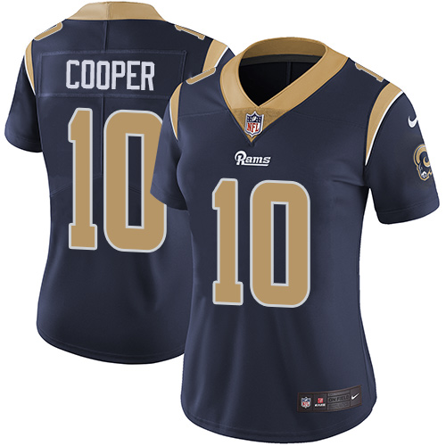 Nike Rams #10 Pharoh Cooper Navy Blue Team Color Women's Stitched NFL Vapor Untouchable Limited Jersey